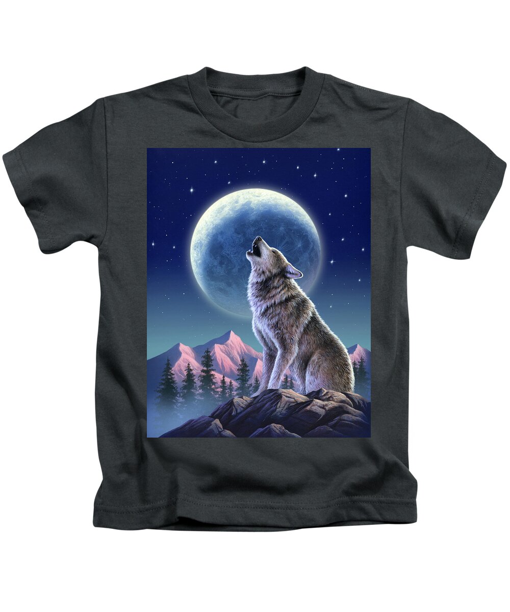 Baby Girls Childrens Howling Wolf Moon Printed Long Sleeve 100% Cotton Infants Clothes 